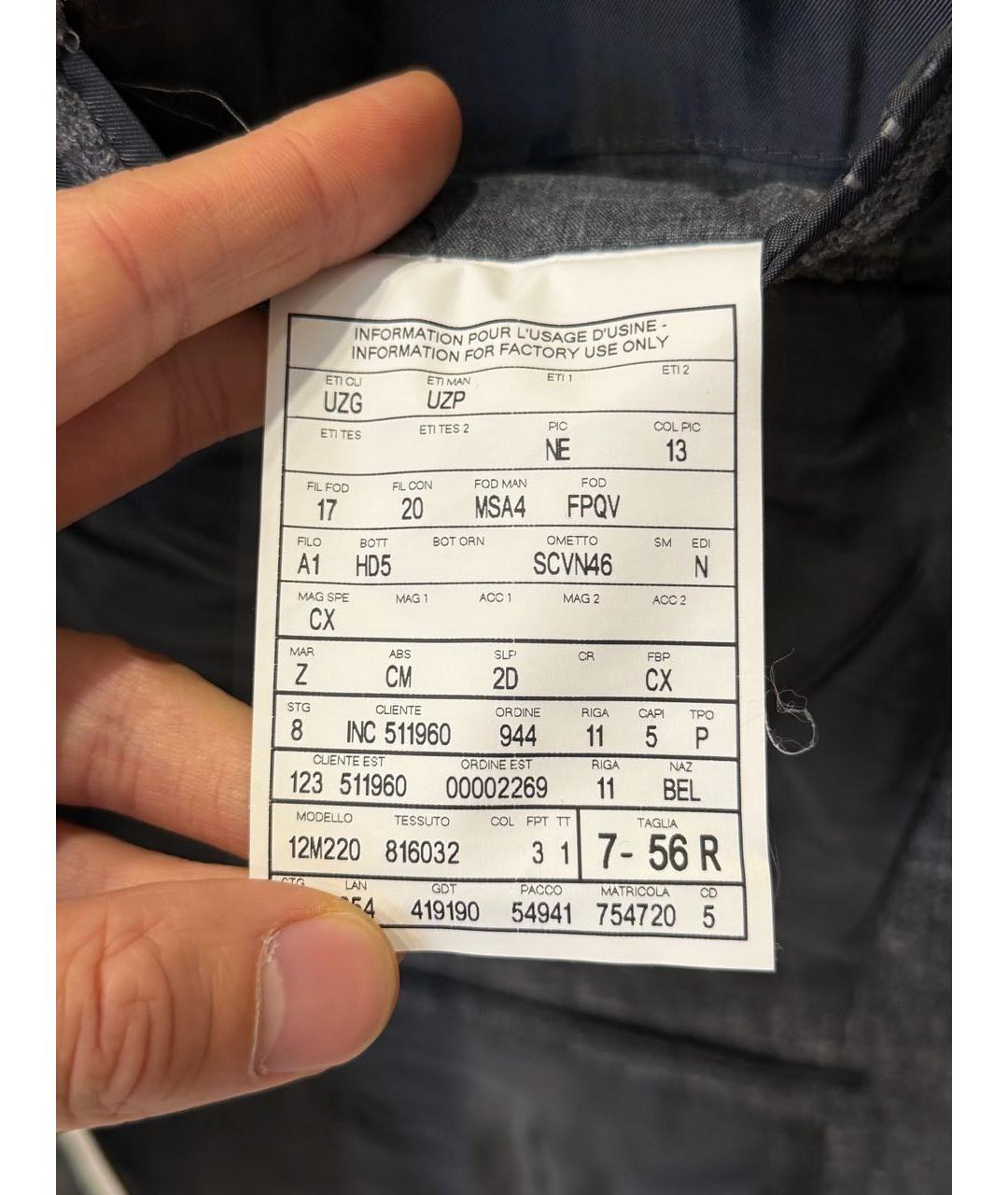 ERMENEGILDO ZEGNA XXX Серый шерстяной пиджак, фото 7