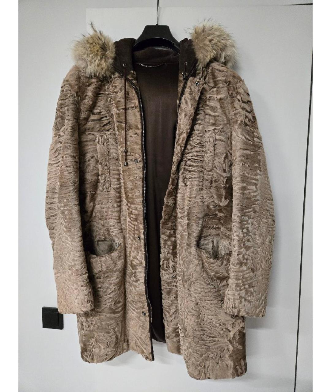IZETA Бежевая меховая парка, фото 3