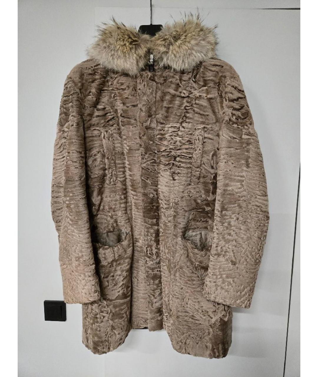 IZETA Бежевая меховая парка, фото 8