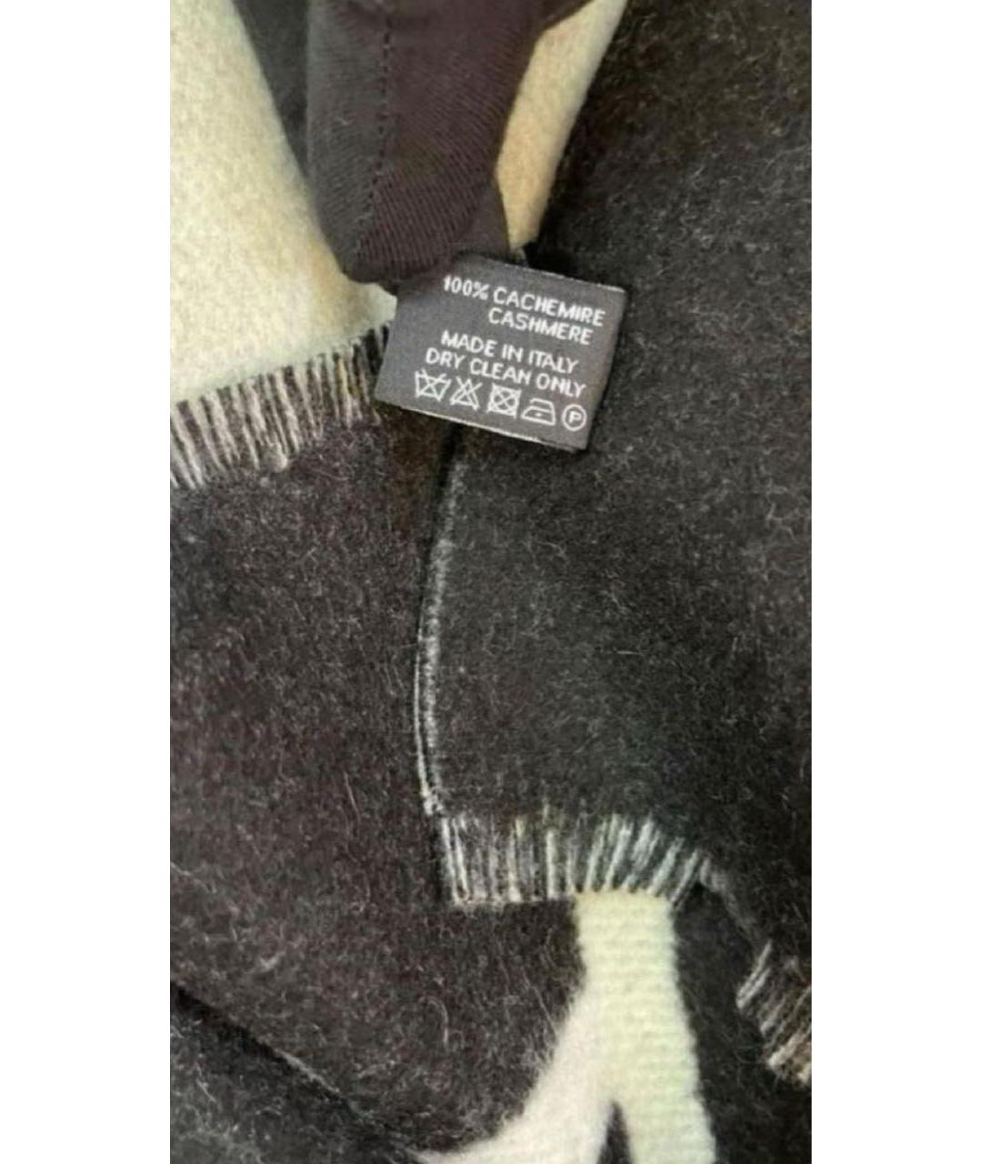 CHANEL Черный кашемировый шарф, фото 3