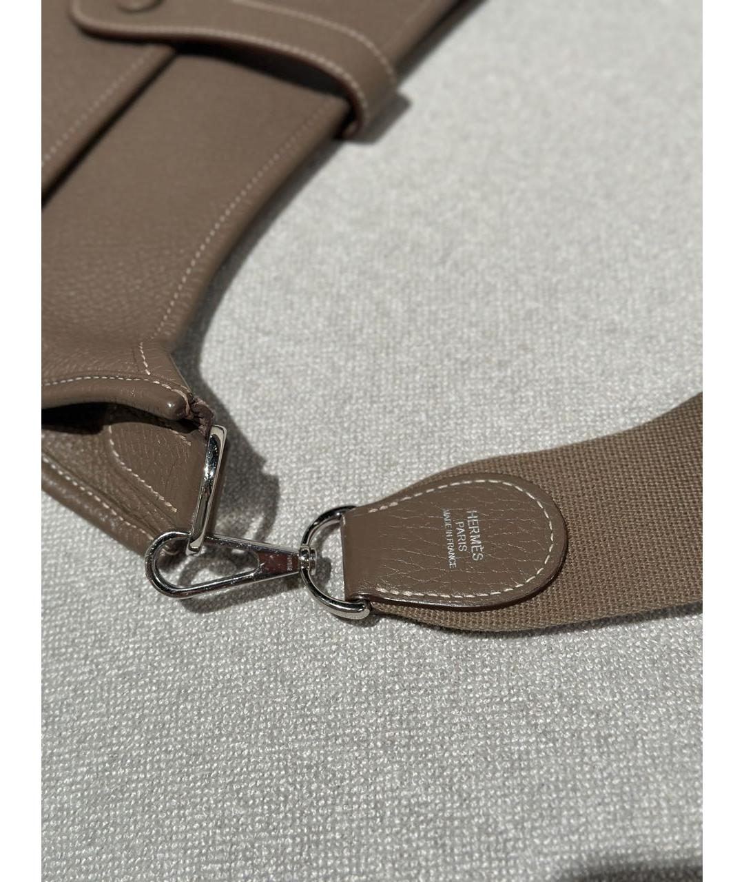 HERMES Коричневая кожаная сумка через плечо, фото 7