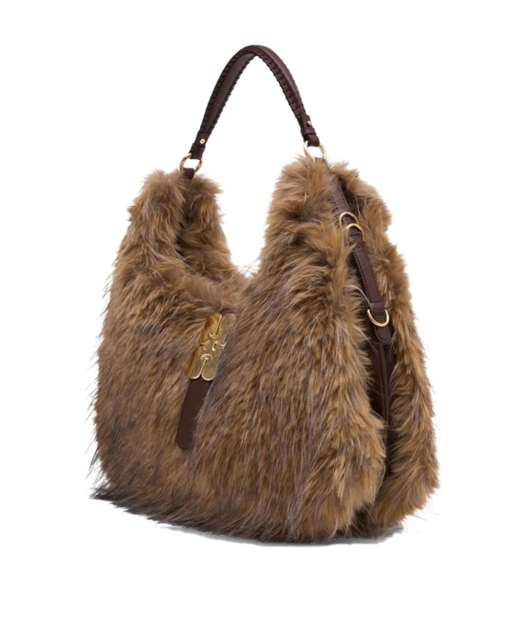 GANNI Коричневая синтетическая сумка через плечо, фото 2