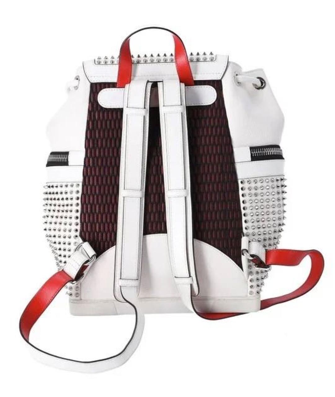 CHRISTIAN LOUBOUTIN Белый кожаный рюкзак, фото 3