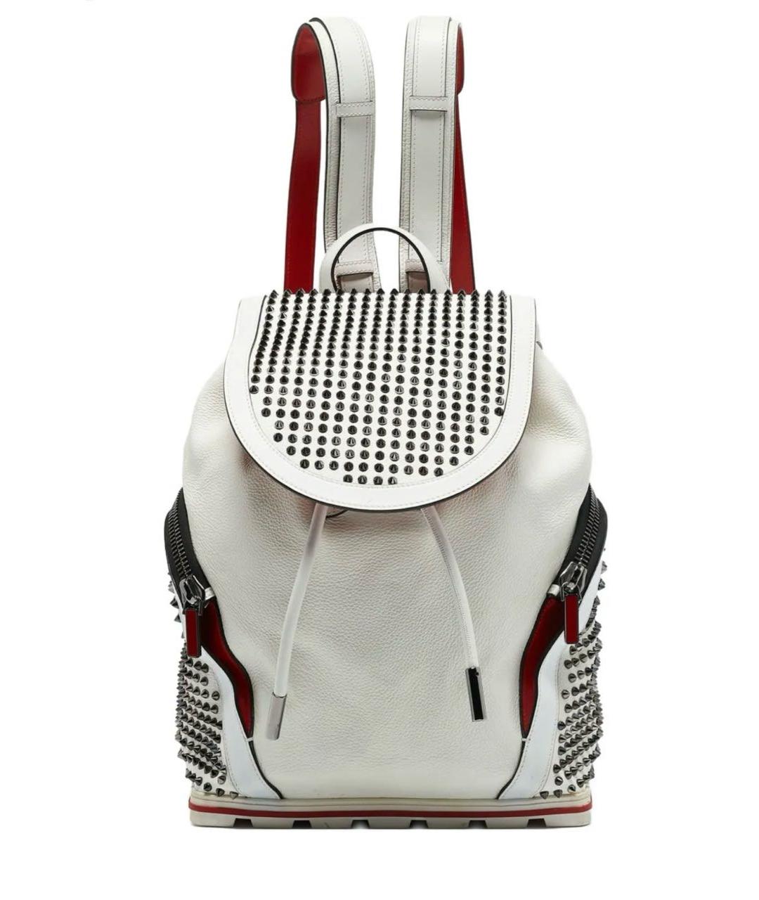 CHRISTIAN LOUBOUTIN Белый кожаный рюкзак, фото 1