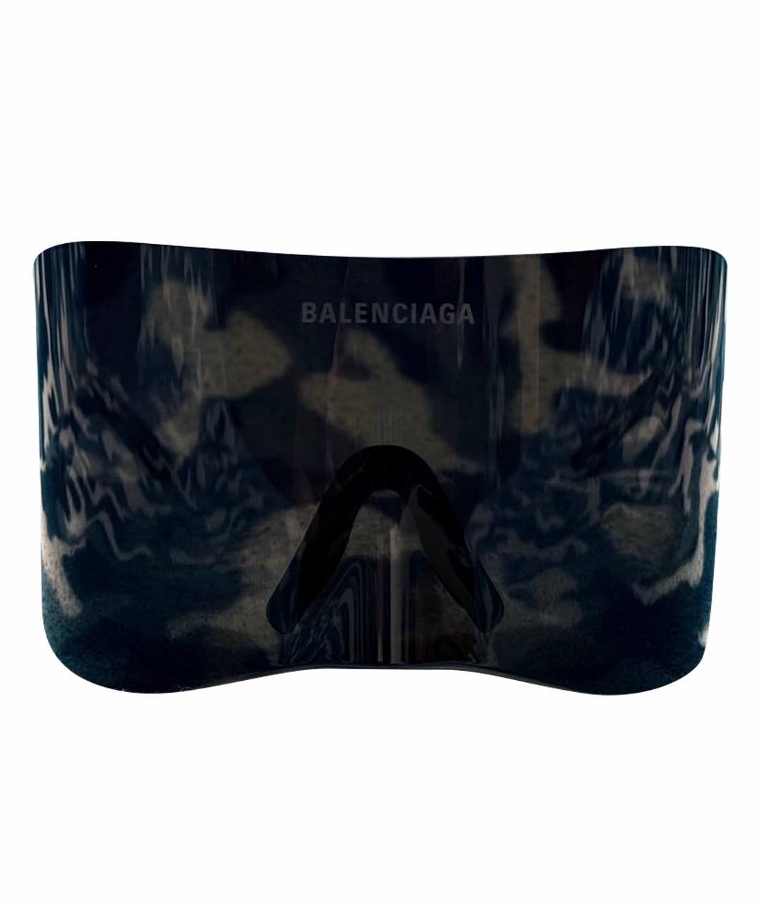 BALENCIAGA Черные пластиковые солнцезащитные очки, фото 1