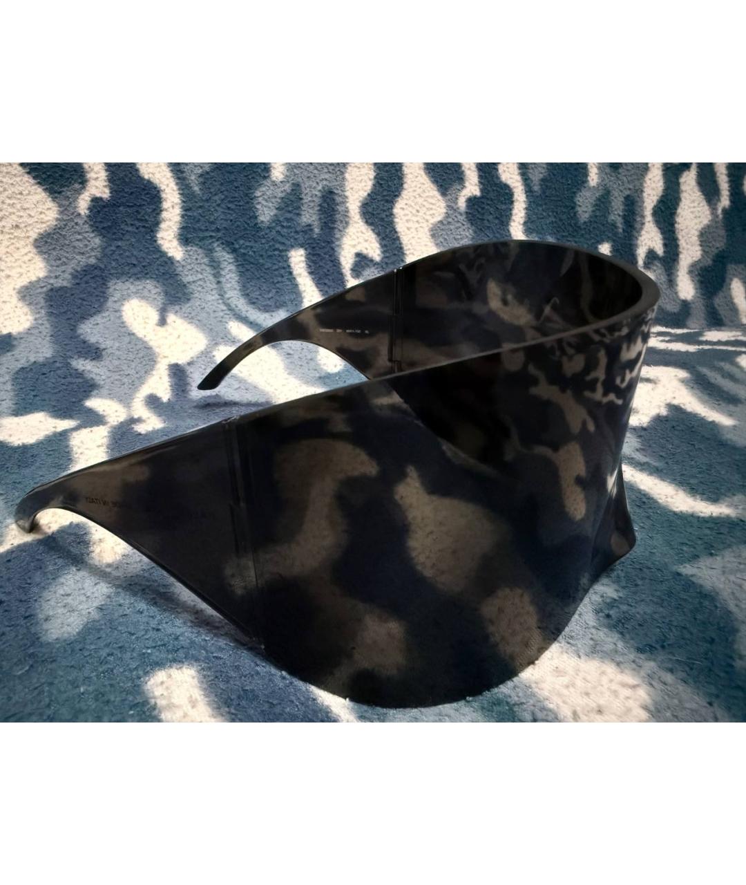 BALENCIAGA Черные пластиковые солнцезащитные очки, фото 3