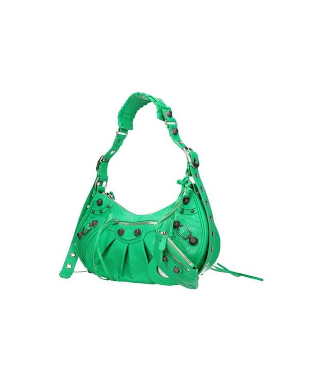BALENCIAGA Зеленая кожаная сумка через плечо, фото 2