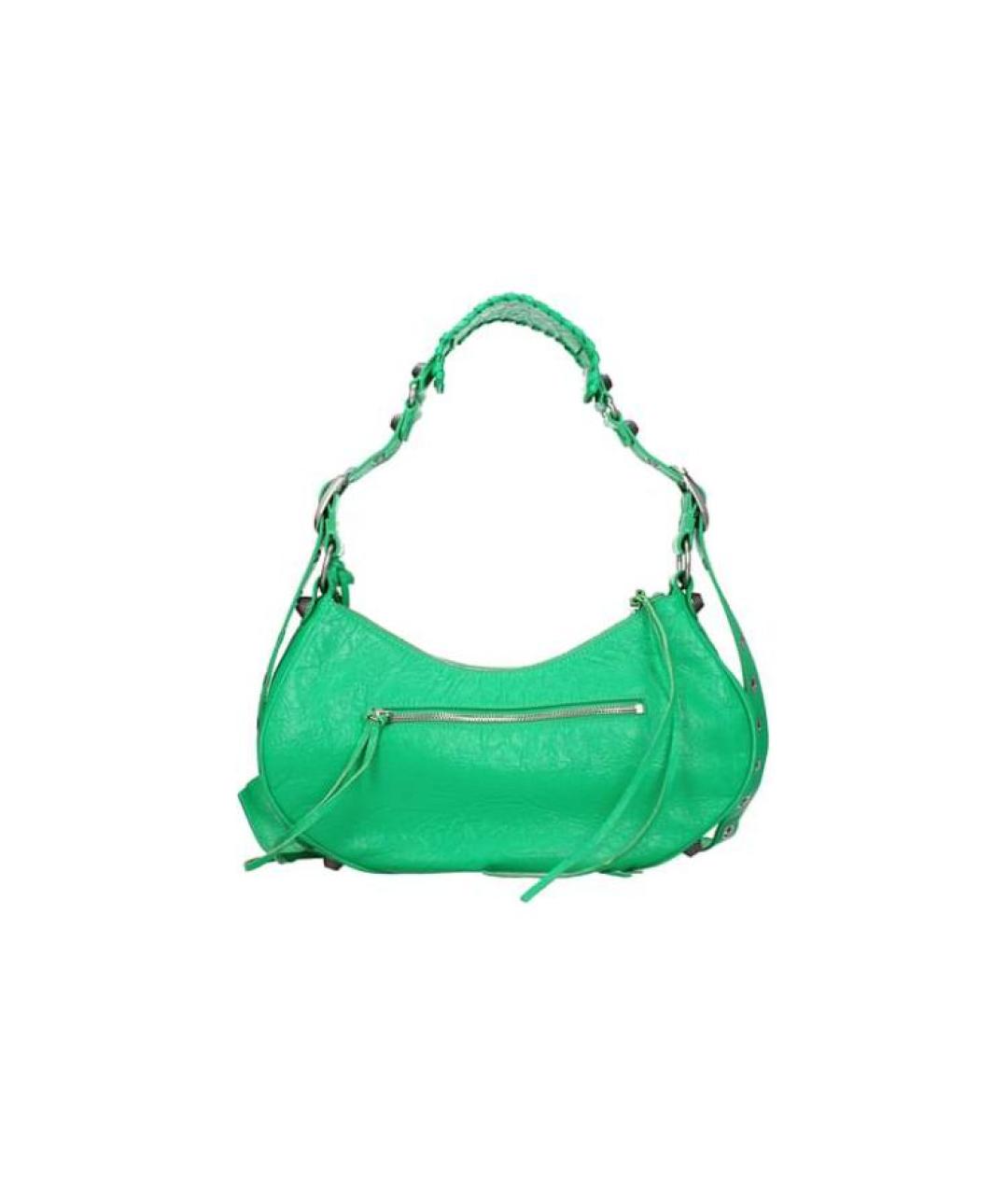 BALENCIAGA Зеленая кожаная сумка через плечо, фото 3