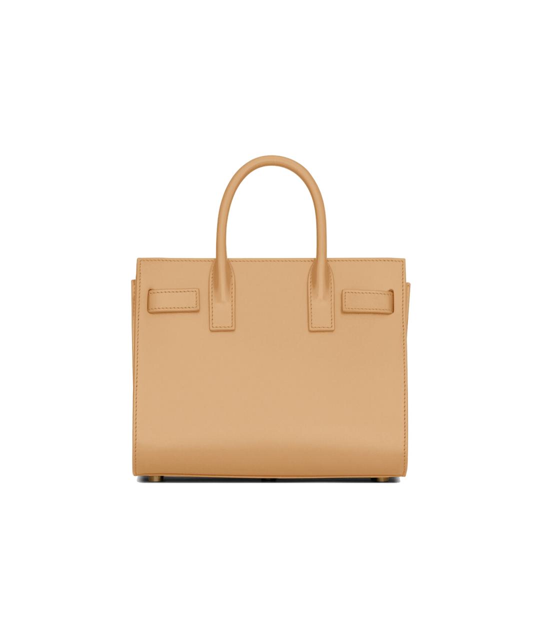 SAINT LAURENT Коричневая кожаная сумка через плечо, фото 4