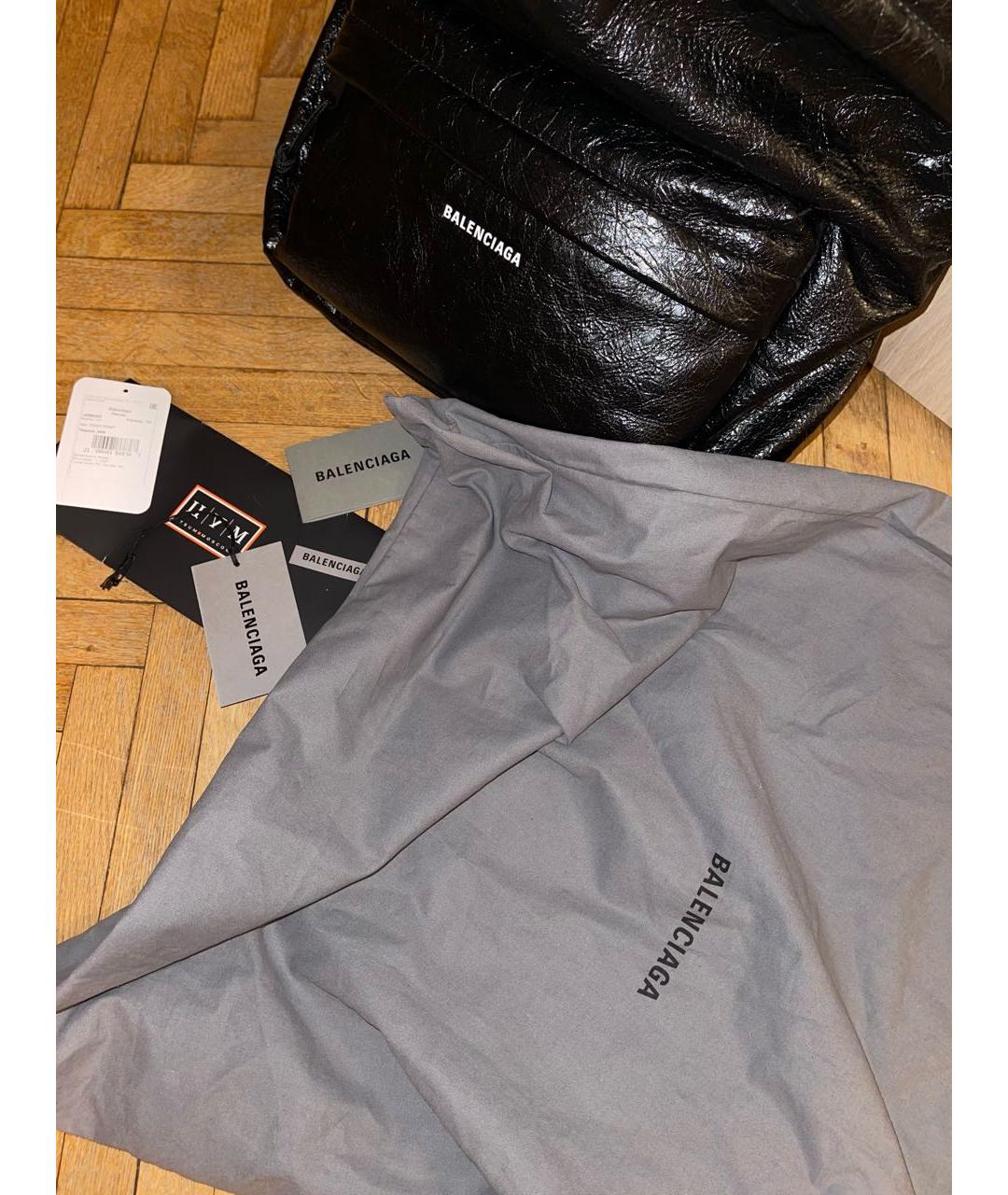 BALENCIAGA Черный кожаный рюкзак, фото 7