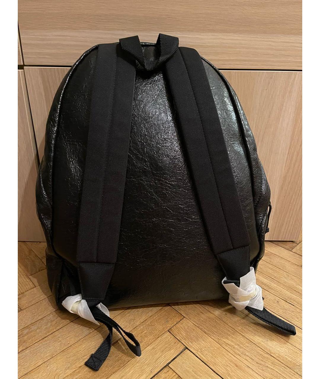 BALENCIAGA Черный кожаный рюкзак, фото 3