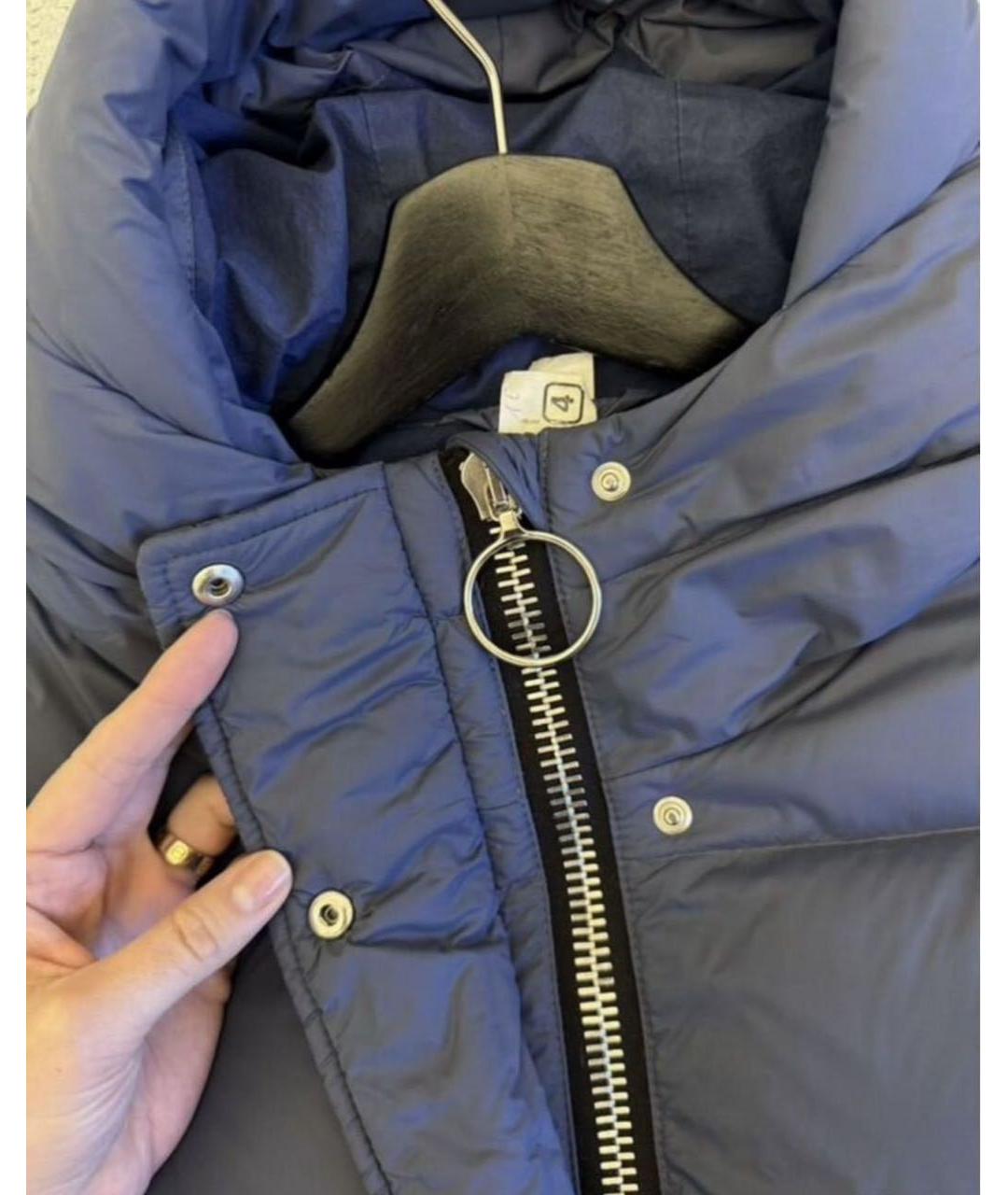 IENKI IENKI Темно-синий полиэстеровый пуховик, фото 3