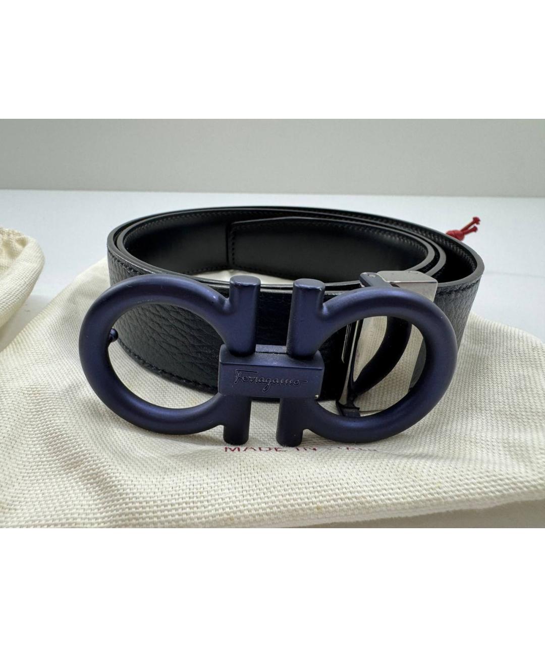 SALVATORE SANTORO Синий кожаный ремень, фото 3