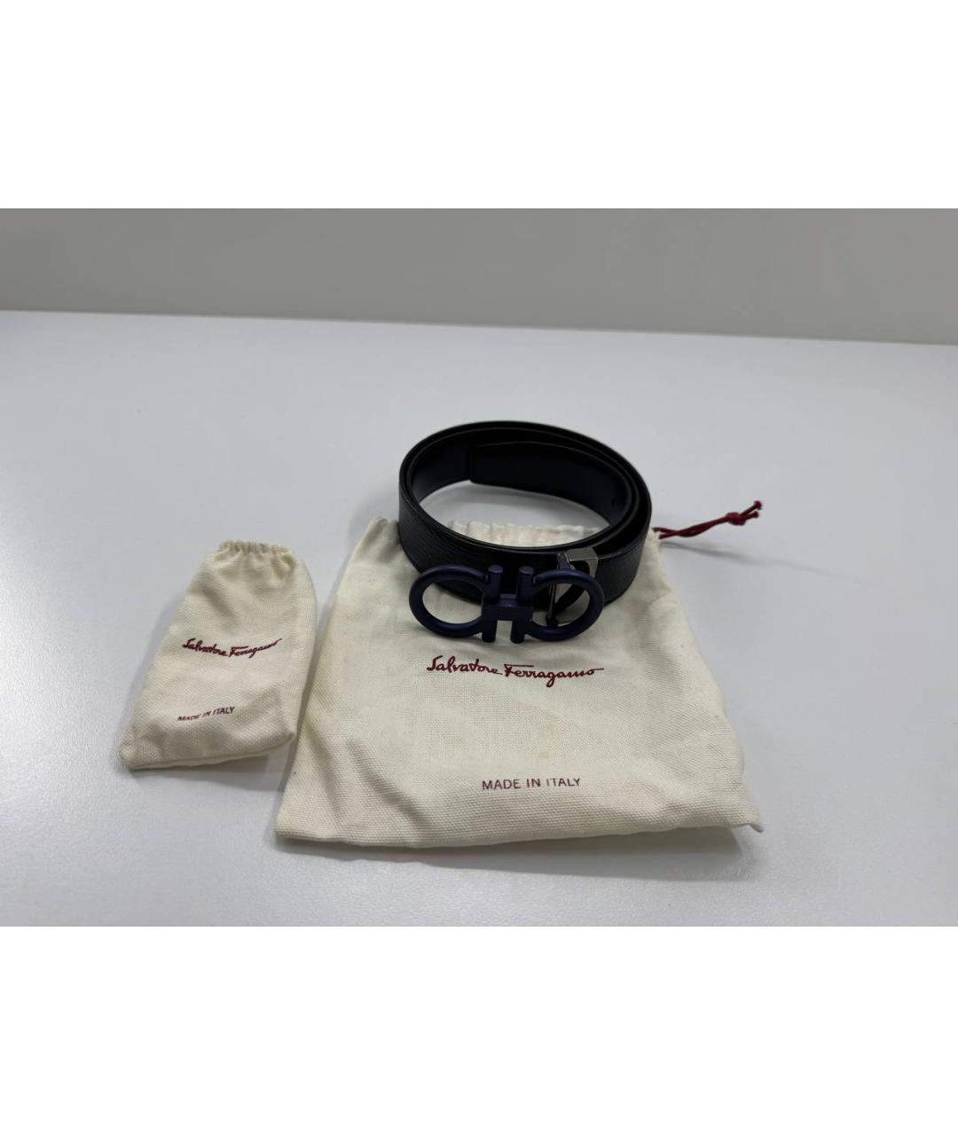 SALVATORE SANTORO Синий кожаный ремень, фото 2