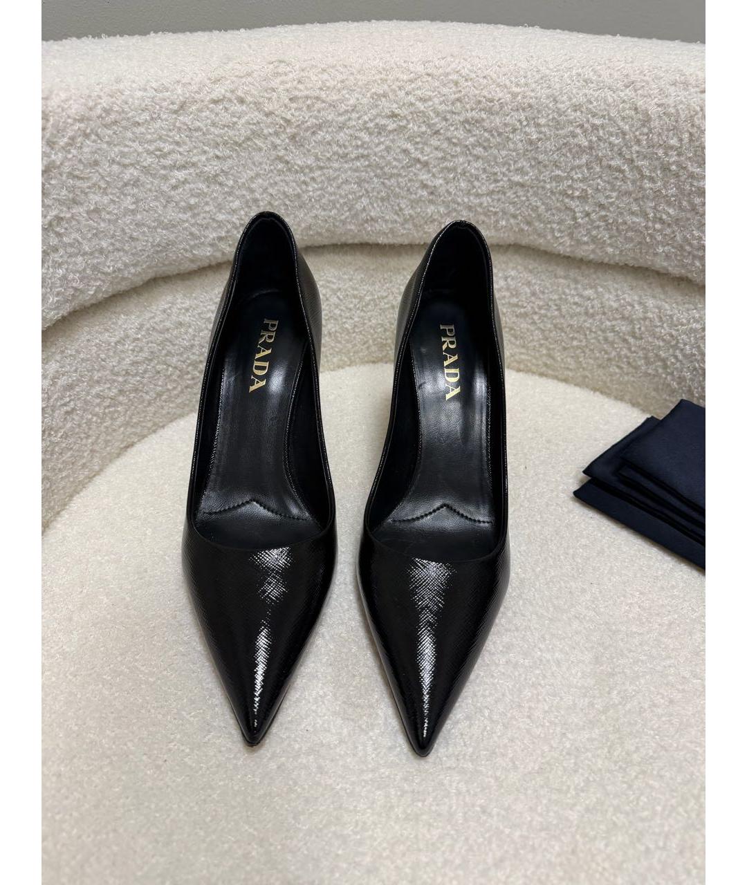 PRADA Черные туфли из лакированной кожи, фото 3