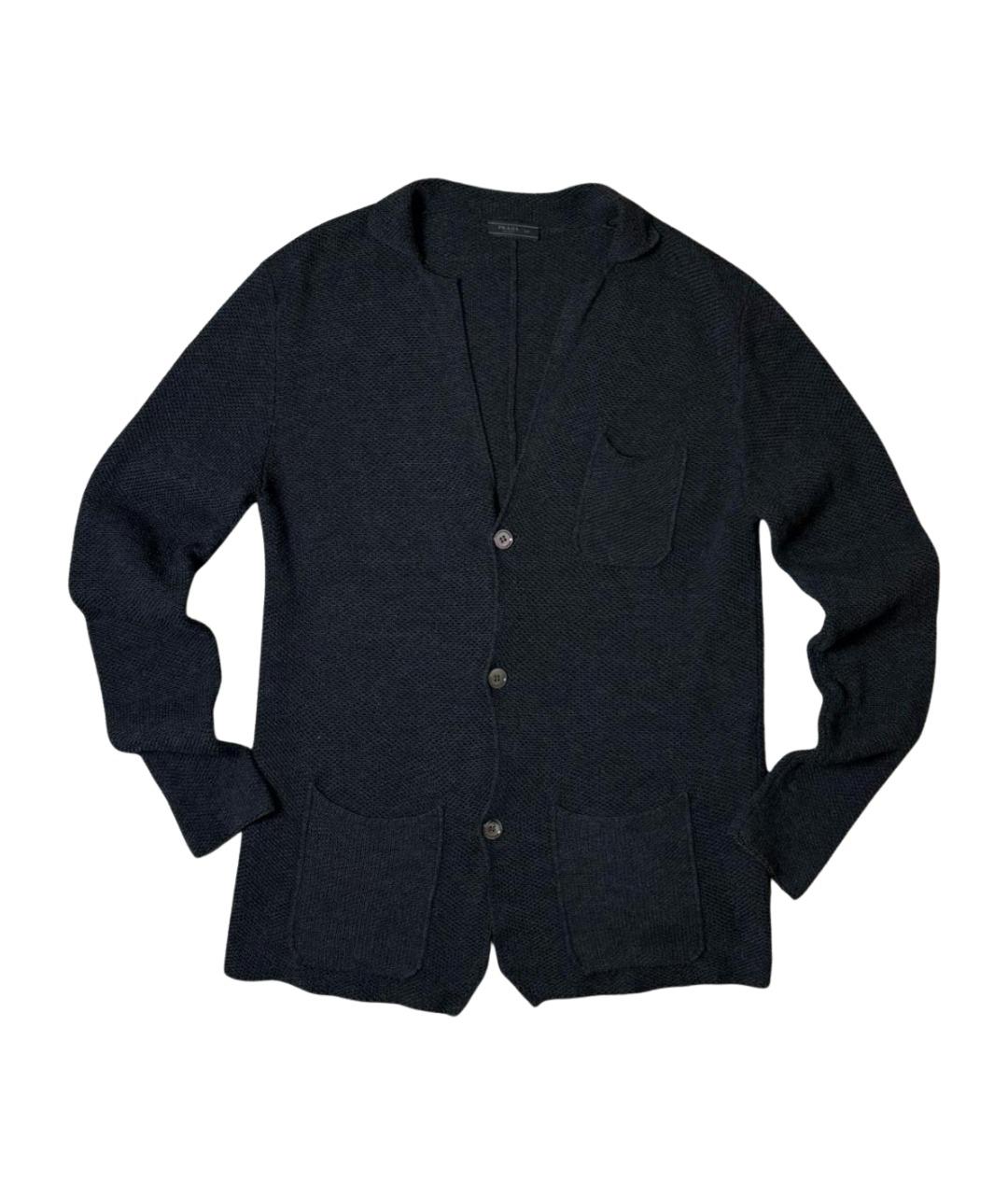 PRADA Серый шерстяной кардиган, фото 1