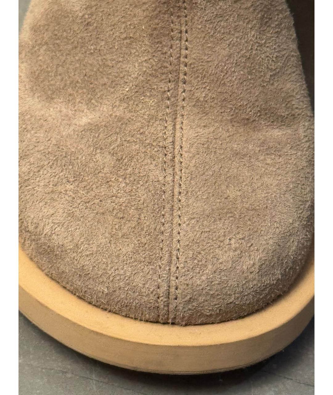 JACQUEMUS Бежевые замшевые ботфорты, фото 7