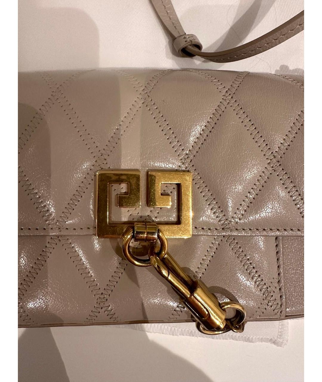 GIVENCHY Бежевая кожаная сумка через плечо, фото 6