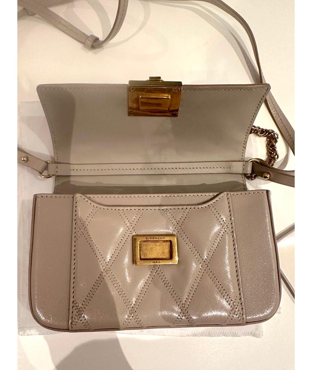 GIVENCHY Бежевая кожаная сумка через плечо, фото 5