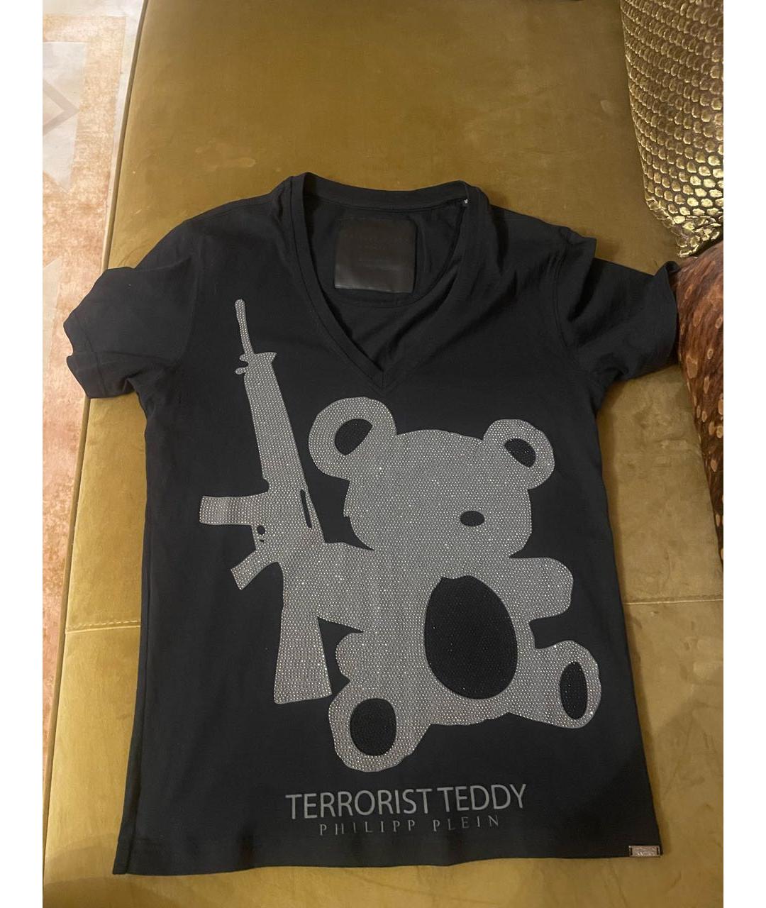 PHILIPP PLEIN Черная хлопковая футболка, фото 4