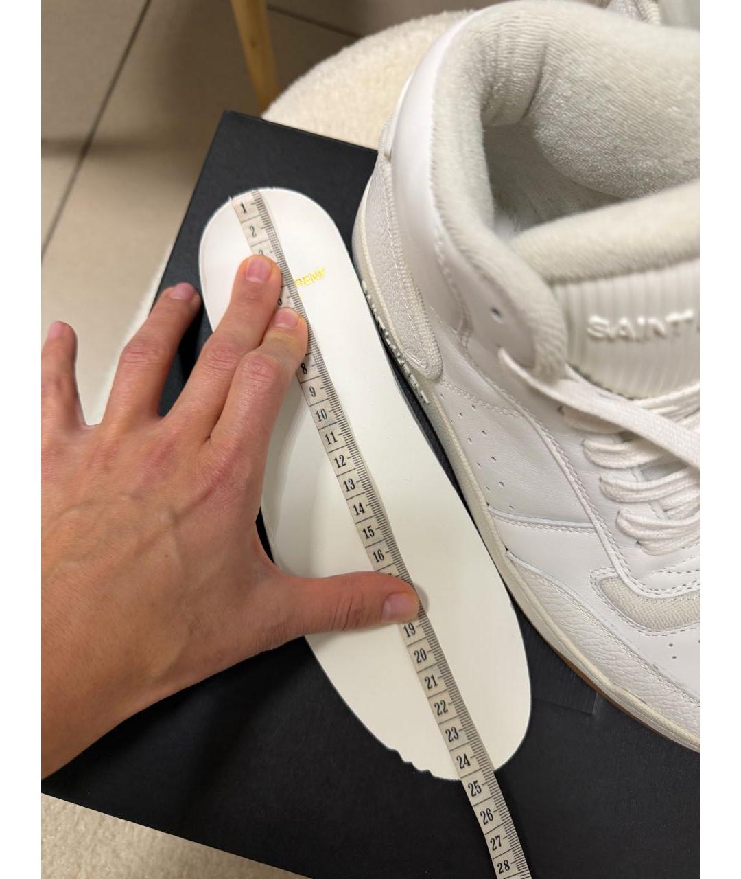 SAINT LAURENT Белые кожаные кеды, фото 7