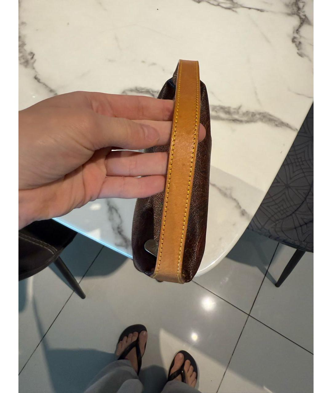 ETRO Коричневая кожаная сумка с короткими ручками, фото 6