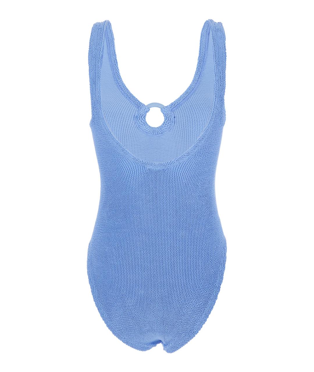 HUNZA G Синий полиамидовый купальник, фото 2