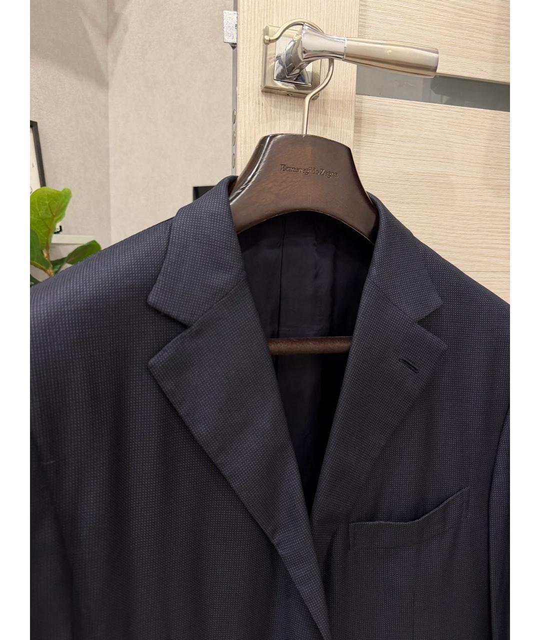 ERMENEGILDO ZEGNA XXX Темно-синий шерстяной пиджак, фото 3