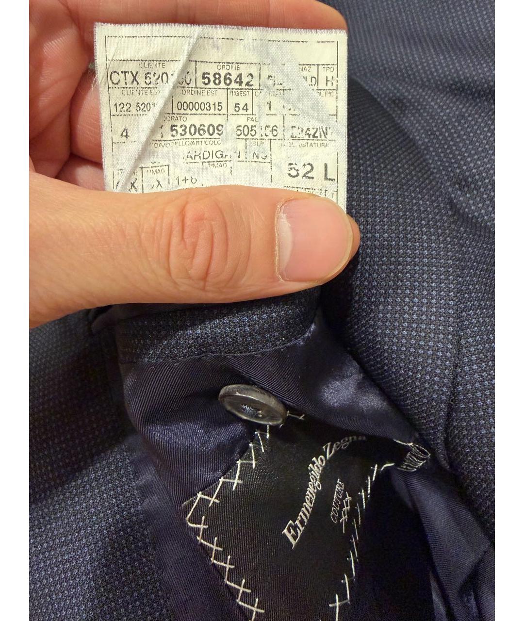 ERMENEGILDO ZEGNA XXX Темно-синий шерстяной пиджак, фото 7