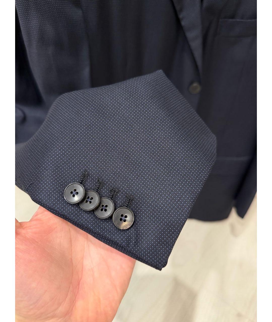 ERMENEGILDO ZEGNA XXX Темно-синий шерстяной пиджак, фото 4