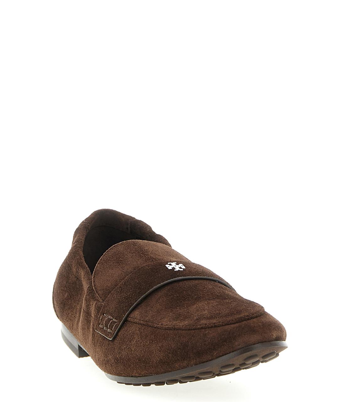 TORY BURCH Коричневые кожаные лоферы, фото 2