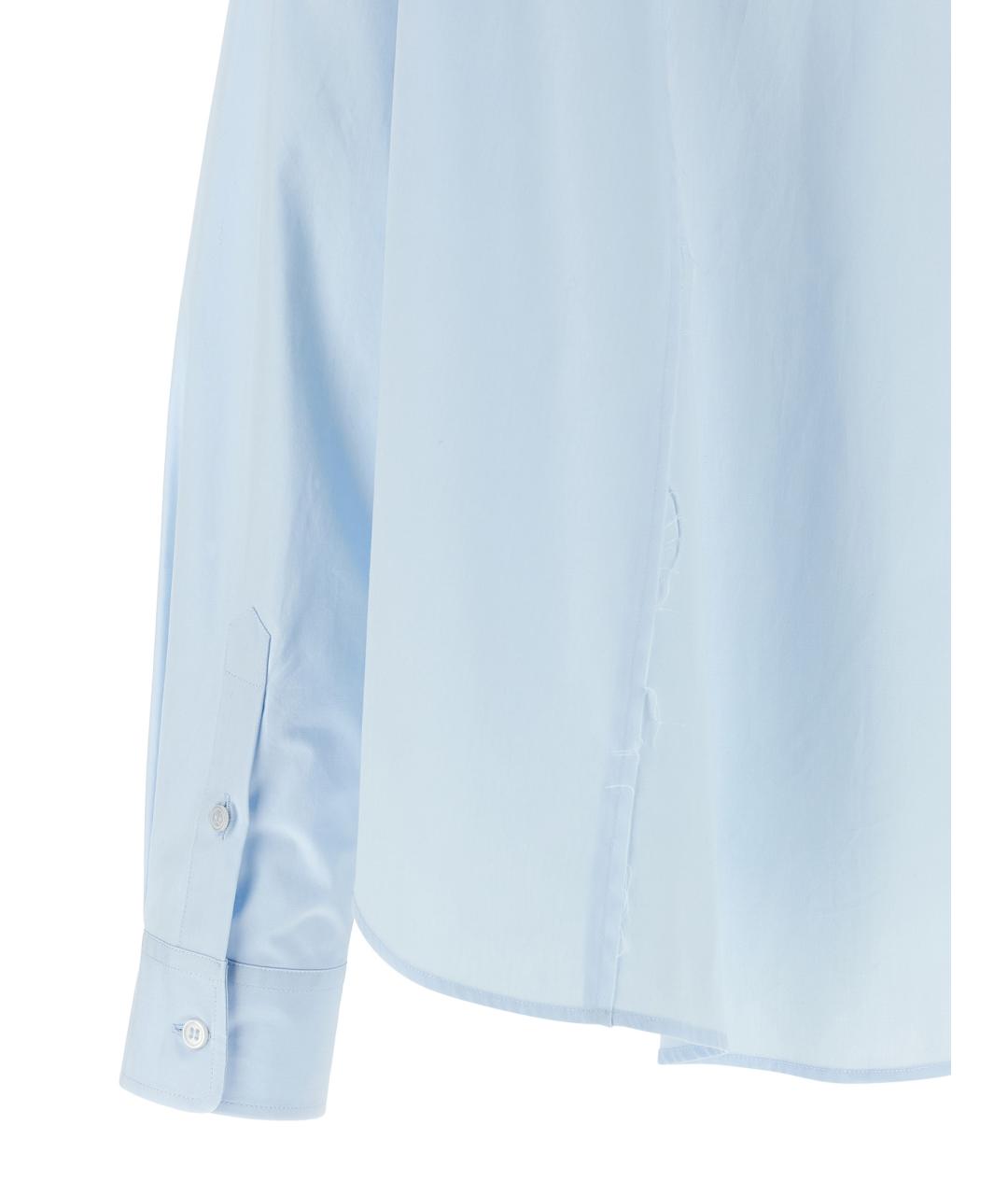 MM6 MAISON MARGIELA Голубая хлопковая рубашка, фото 4