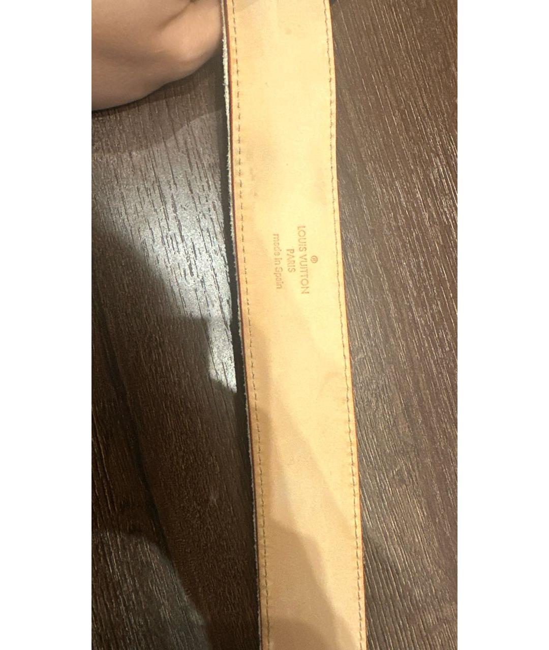 LOUIS VUITTON Голубой кожаный ремень, фото 4