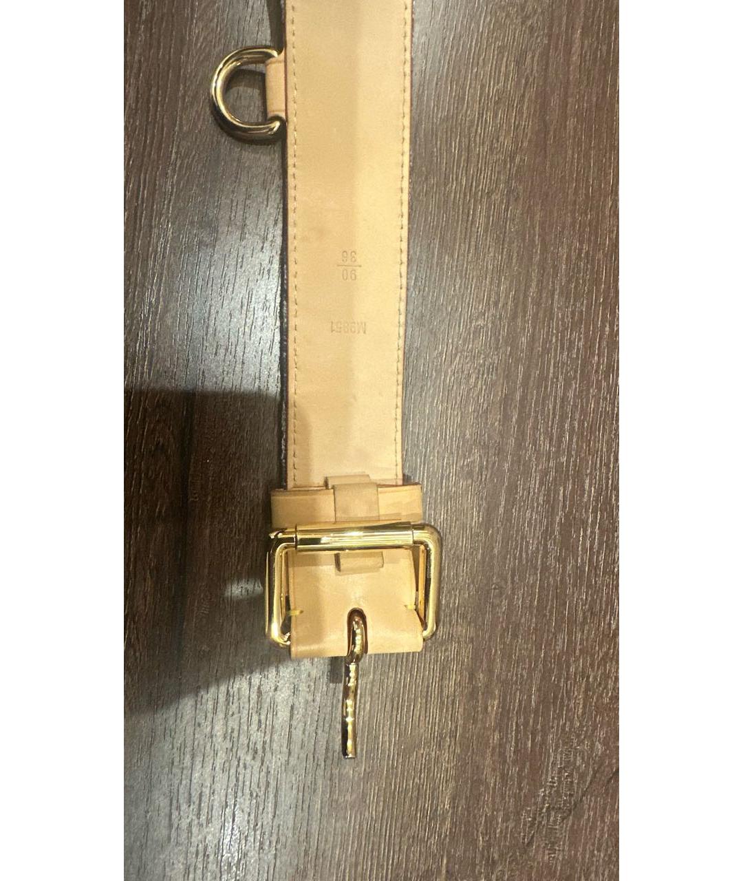 LOUIS VUITTON Голубой кожаный ремень, фото 3