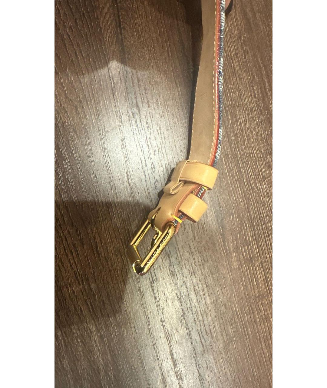 LOUIS VUITTON Голубой кожаный ремень, фото 2