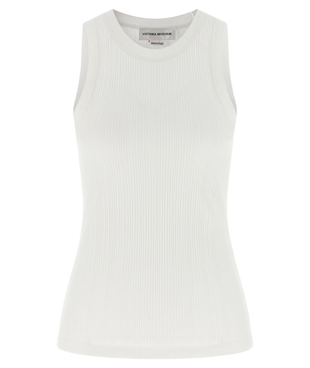 VICTORIA BECKHAM Белая хлопковая майка, фото 1