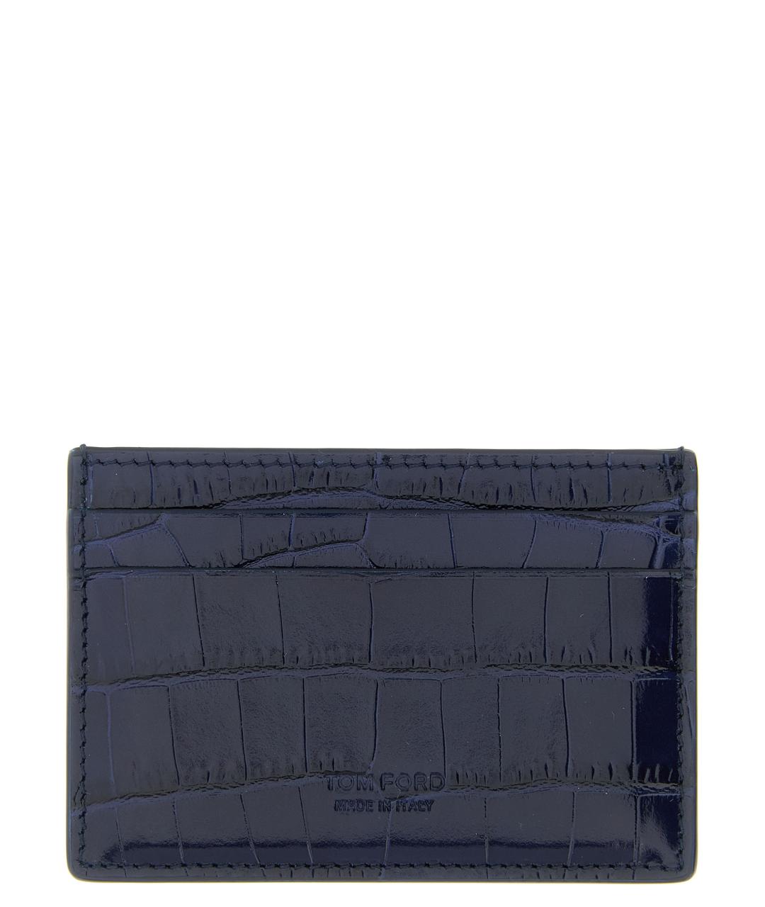 TOM FORD Синий кожаный кардхолдер, фото 1