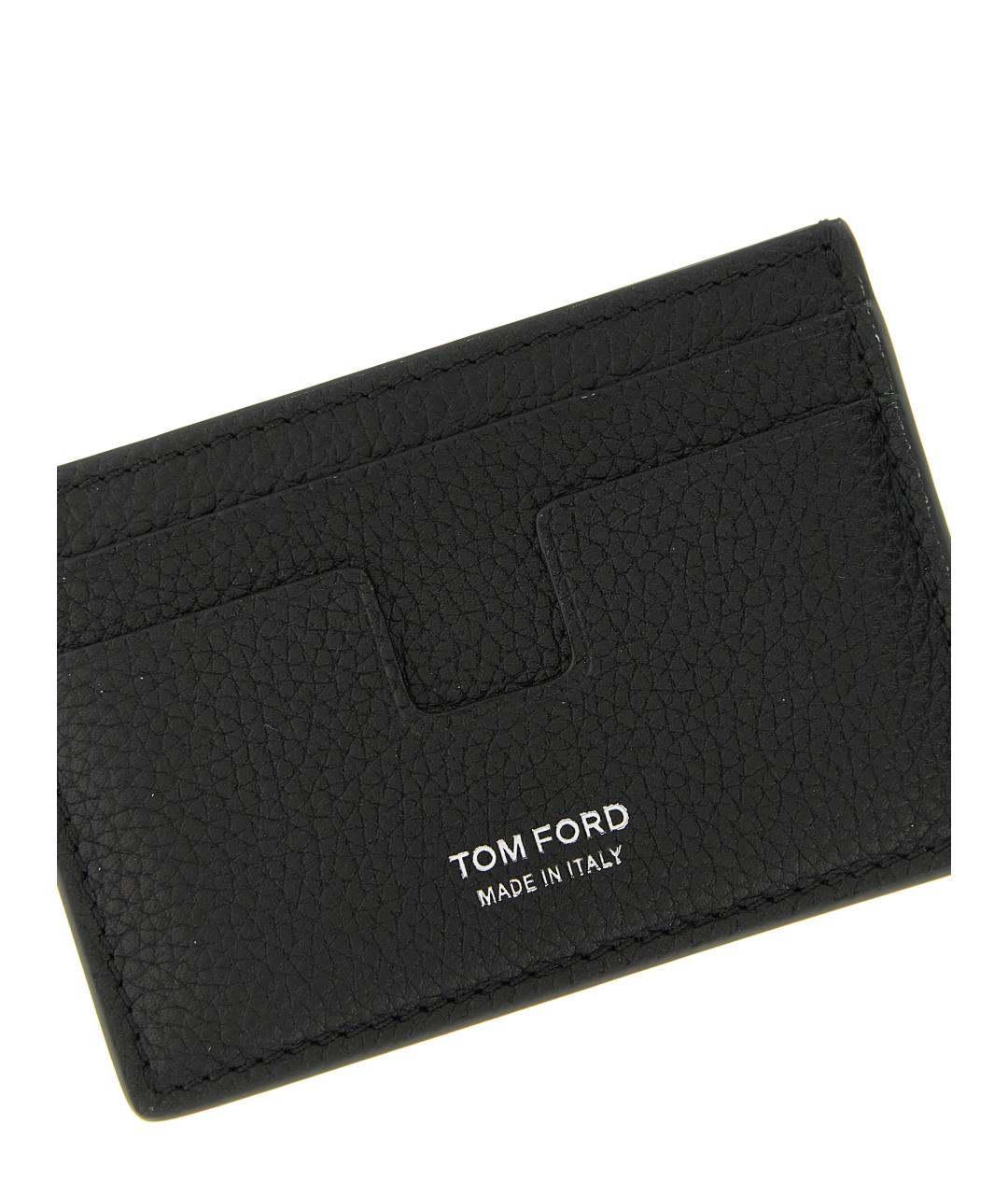 TOM FORD Черный кожаный кардхолдер, фото 3