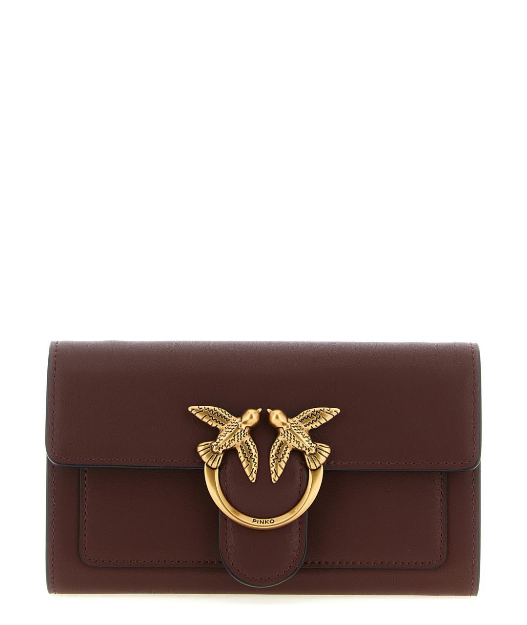 PINKO Бордовый кожаный кошелек, фото 1
