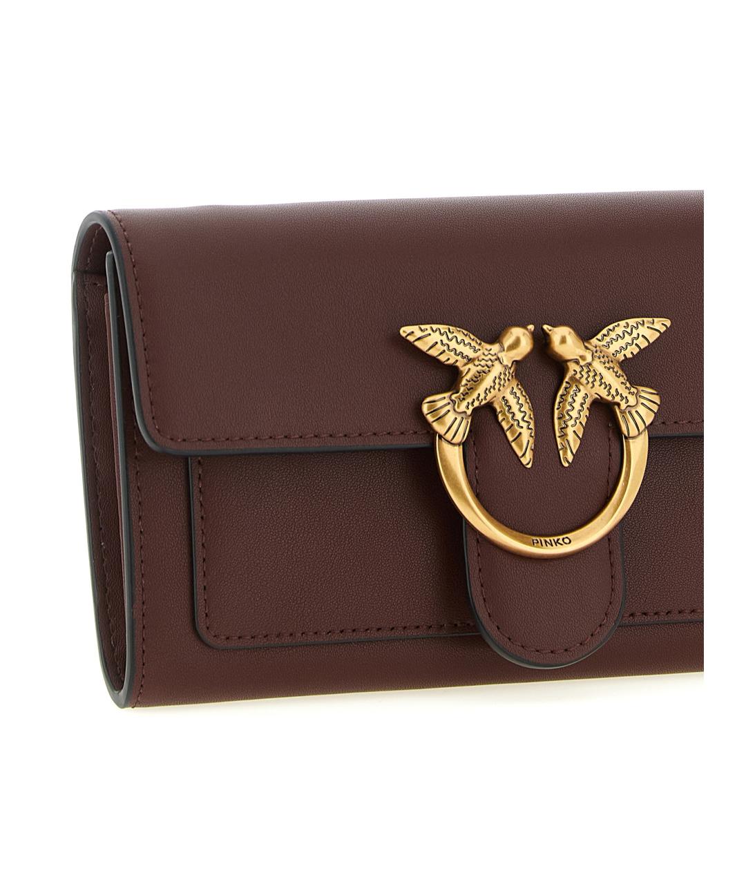 PINKO Бордовый кожаный кошелек, фото 3