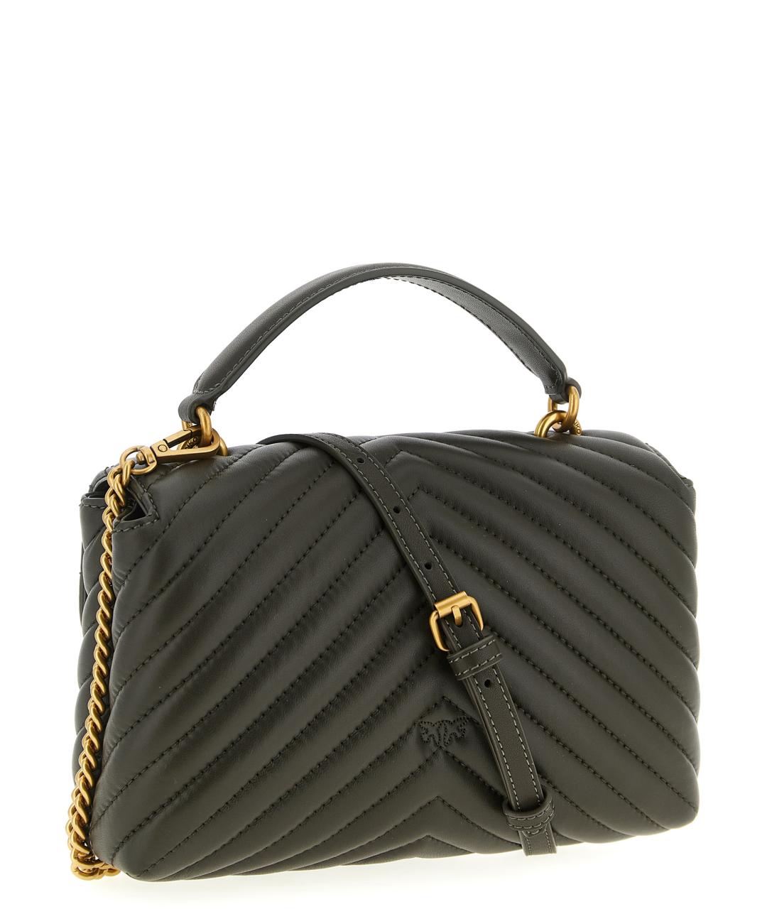 PINKO Зеленая кожаная сумка через плечо, фото 2