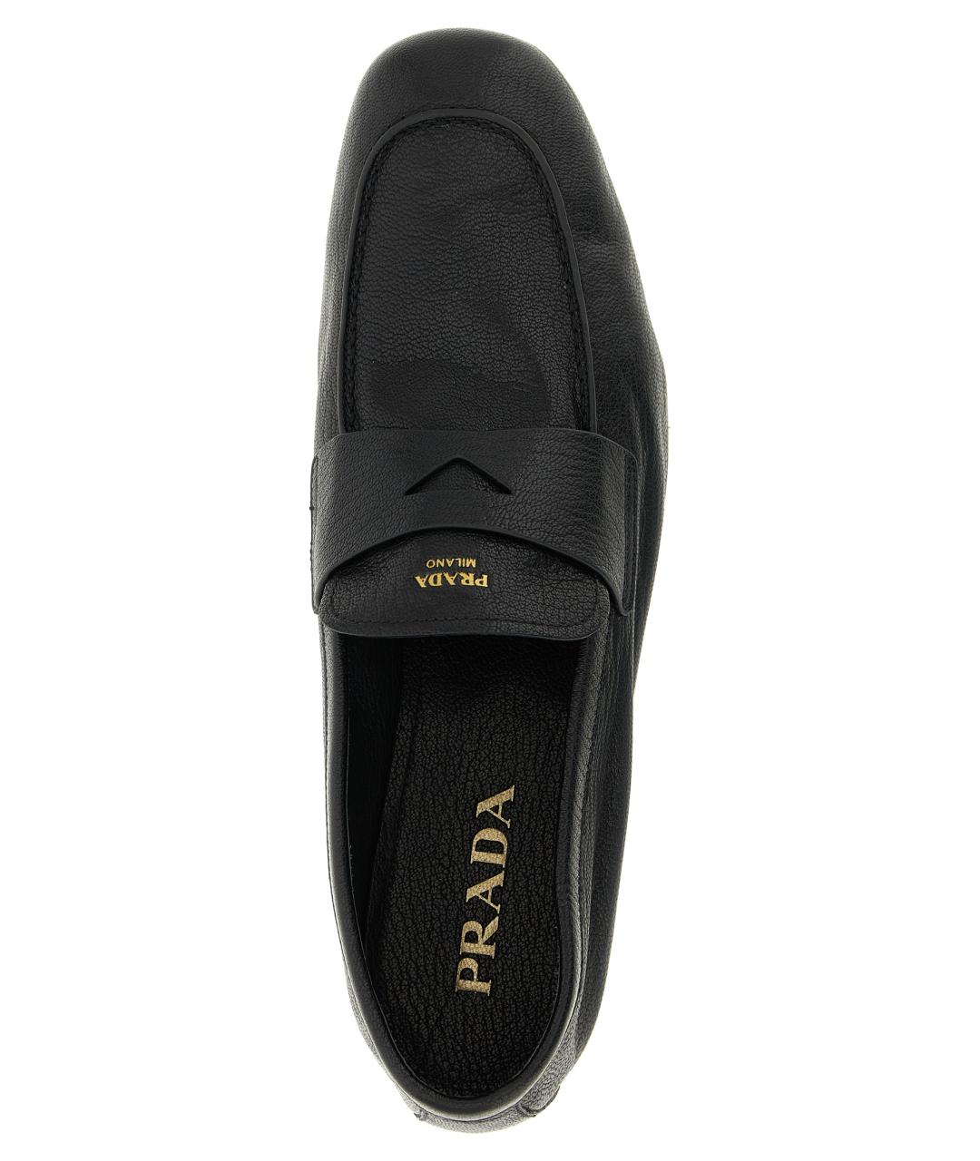 PRADA Черные кожаные лоферы, фото 4