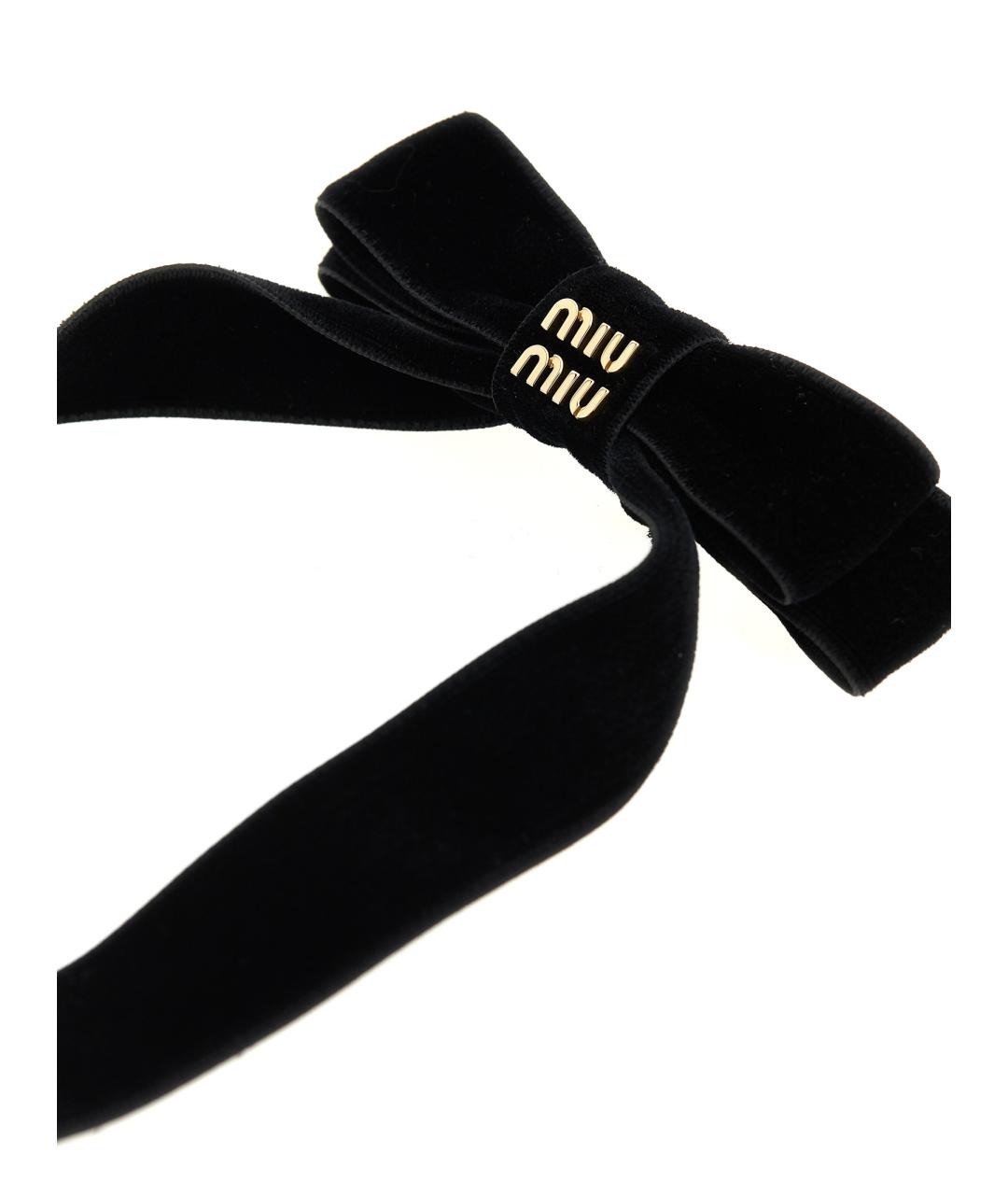 MIU MIU Черная заколка, фото 3