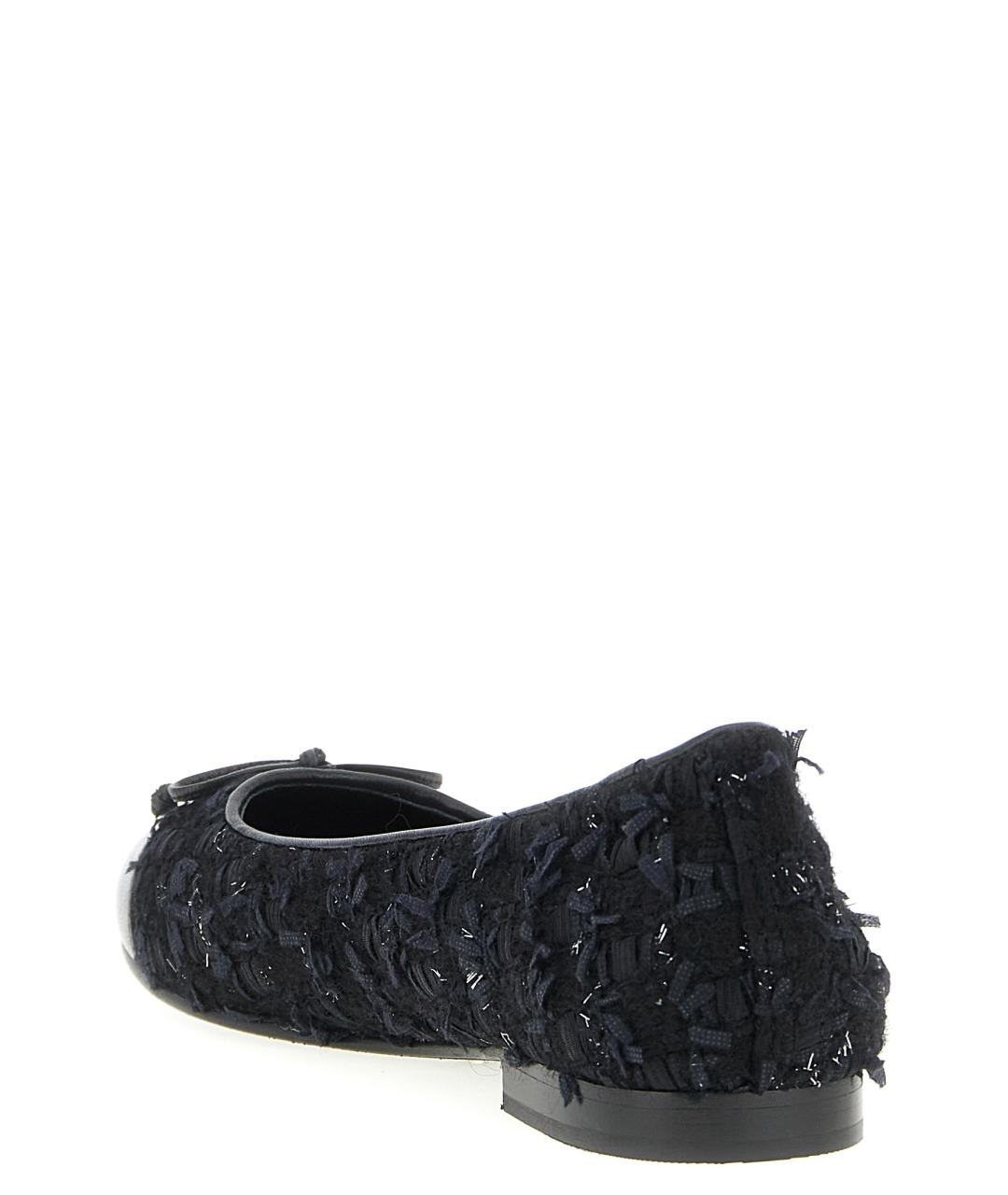 TORY BURCH Синие текстильные балетки, фото 3