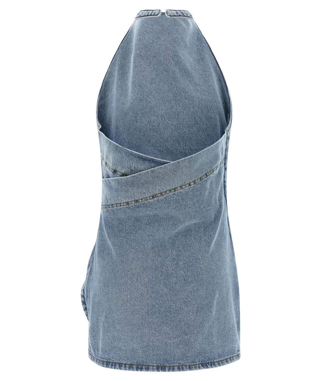 MAGDA BUTRYM Голубое хлопковое платье, фото 2