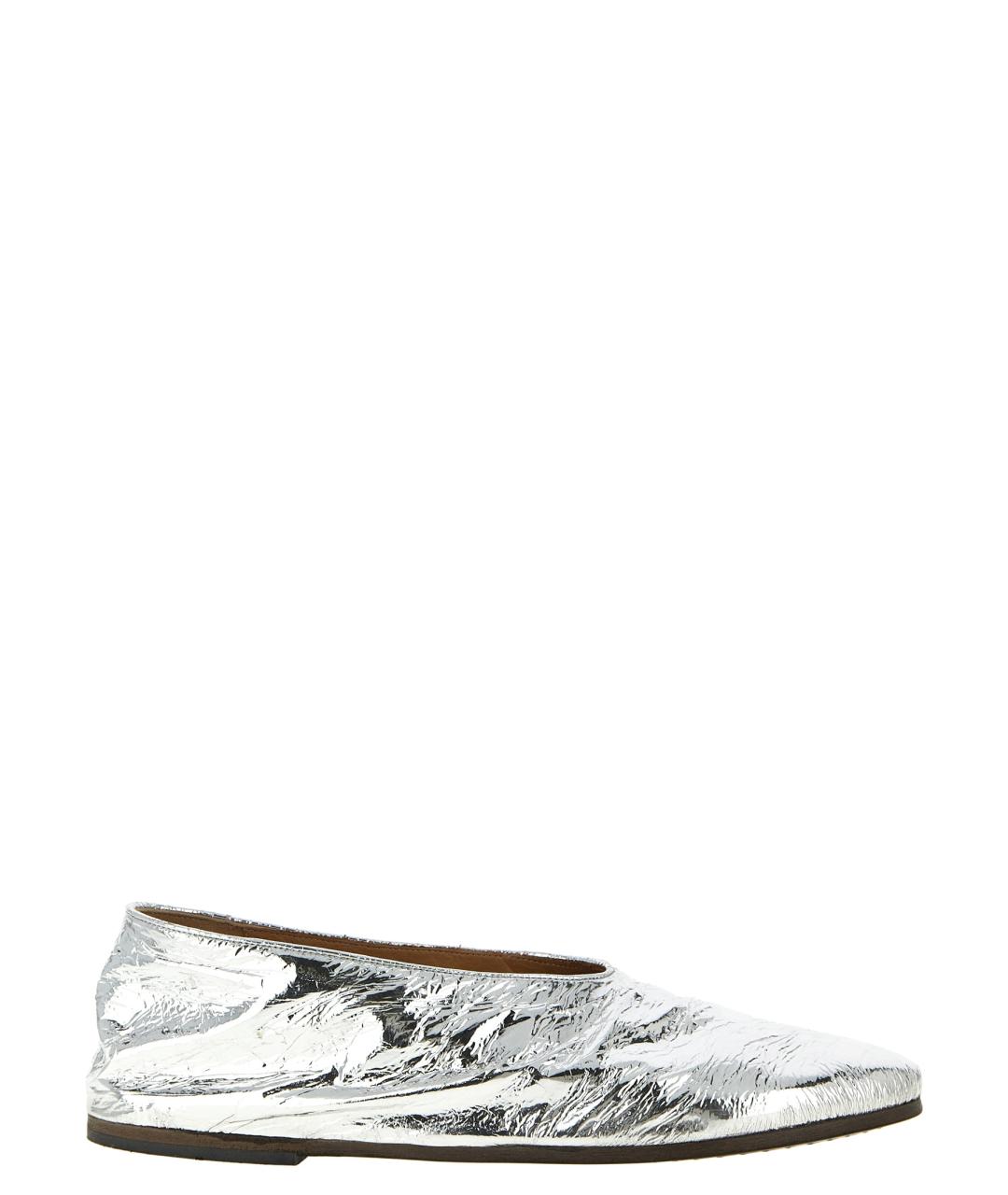 MARSELL Серебряные кожаные балетки, фото 1