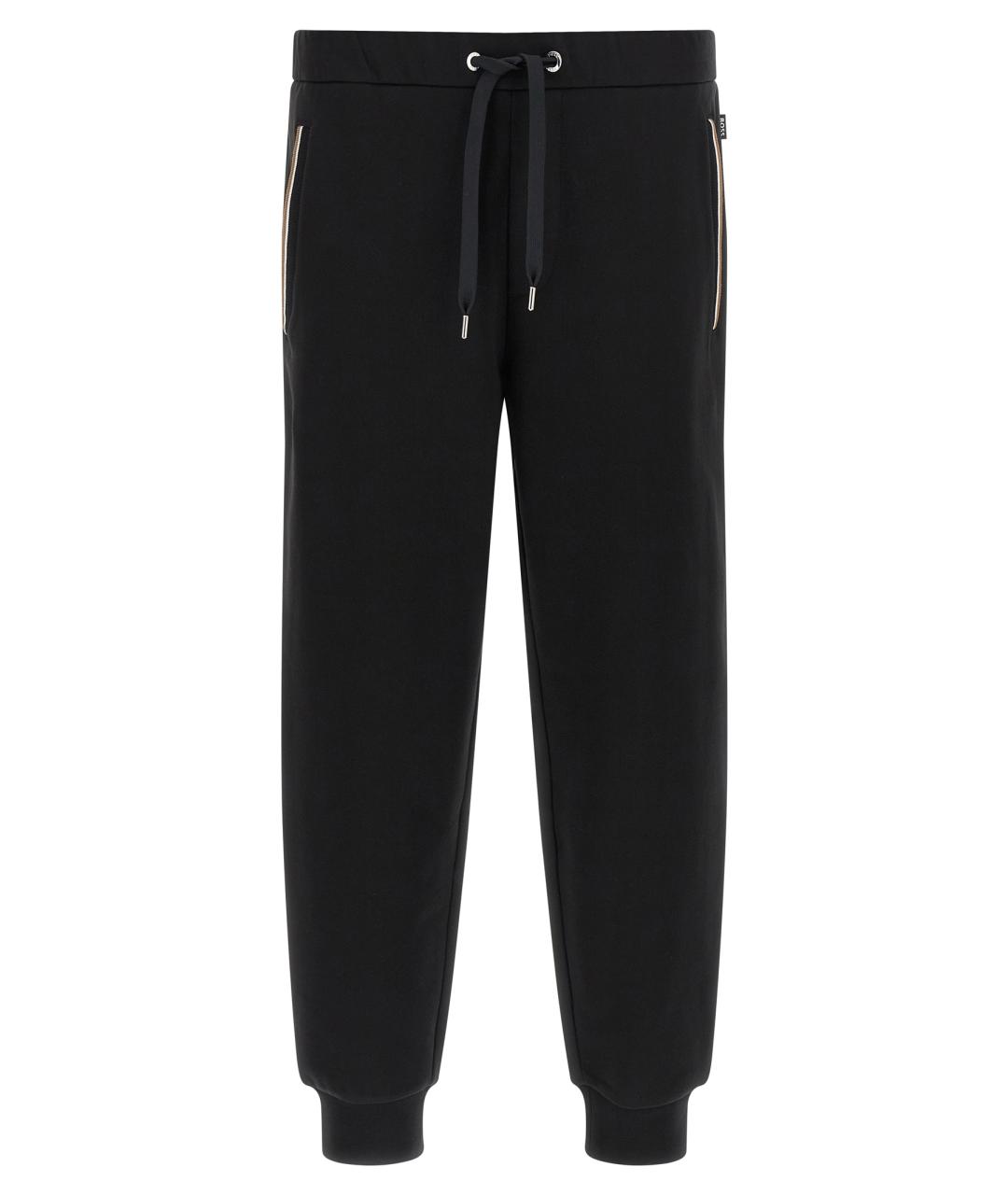 HUGO BOSS Черные хлопковые повседневные брюки, фото 1