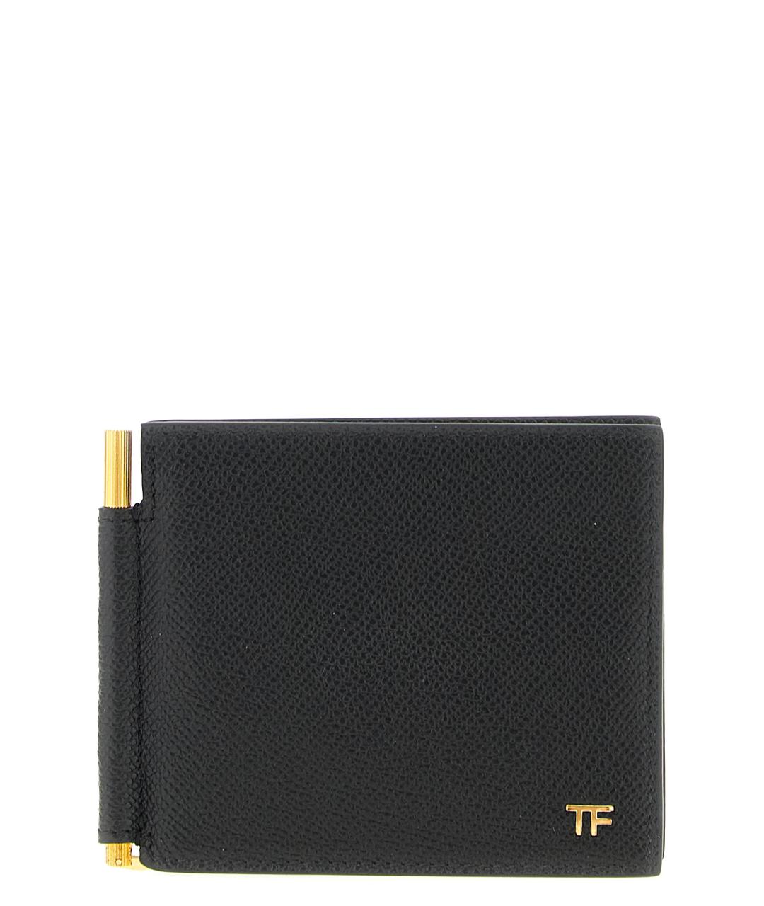 TOM FORD Черный кожаный кошелек, фото 1