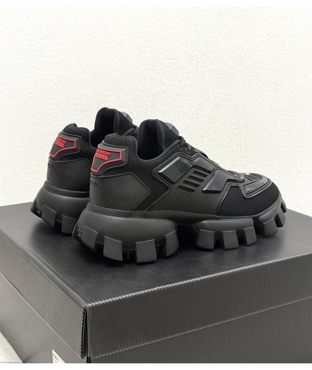 PRADA Черные кроссовки, фото 4