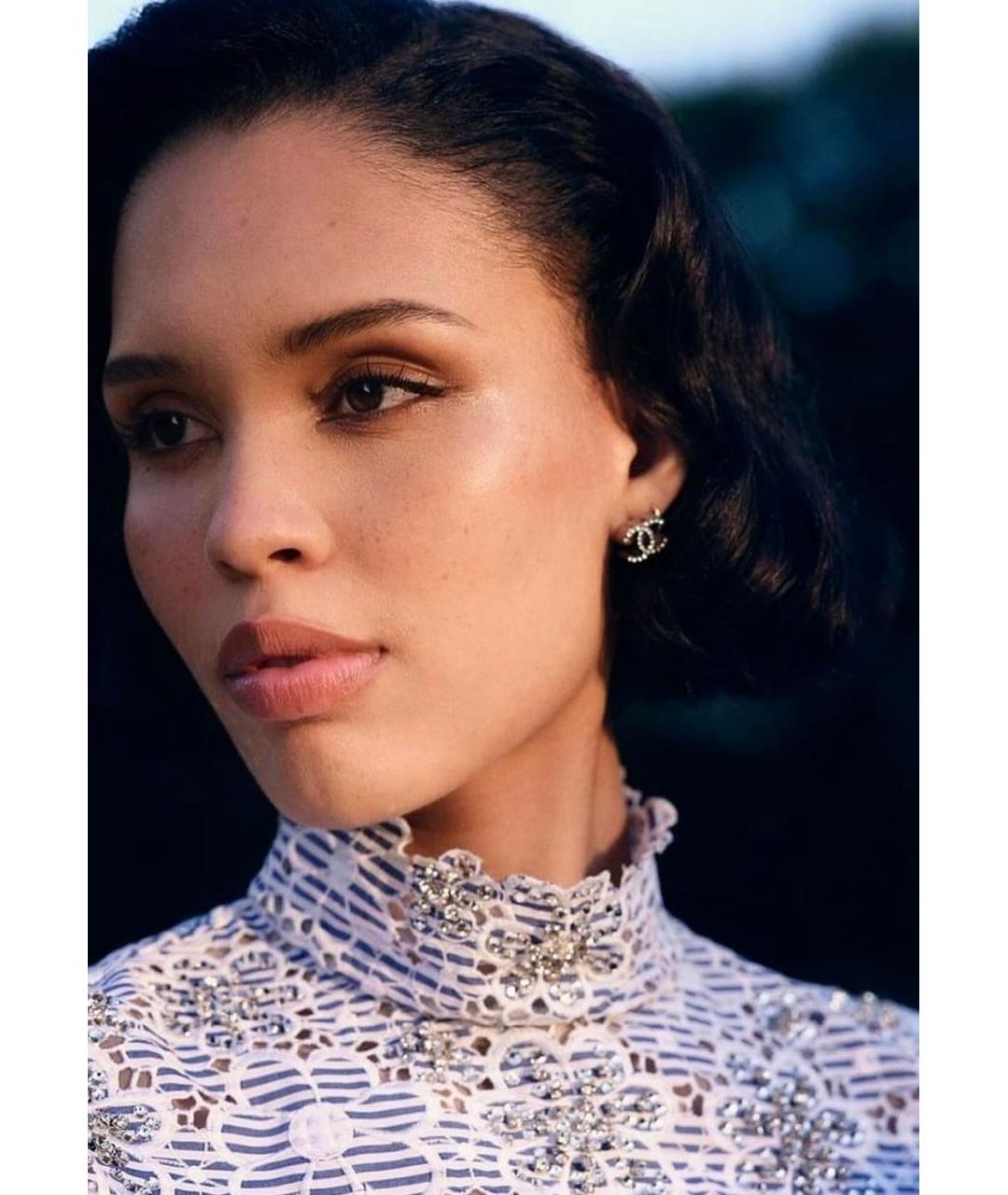 CHANEL Серебряные металлические серьги, фото 4